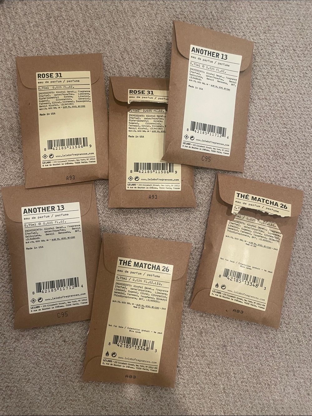 Le Labo Samples - new